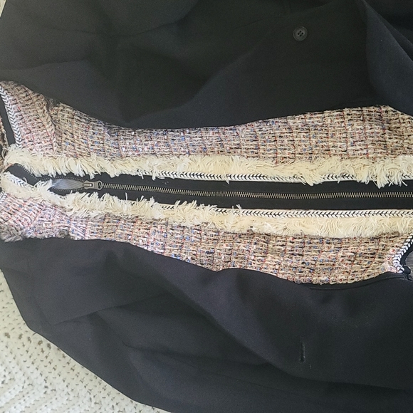 Fate black blazer jacket tweed removable insert size medium - Picture 9 of 13